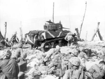 USMC M5A1 Stuart Light Tank of the 4th Tank Battalion named „Hothead” (Company H), Namur Island Pacific, 1 February 1944