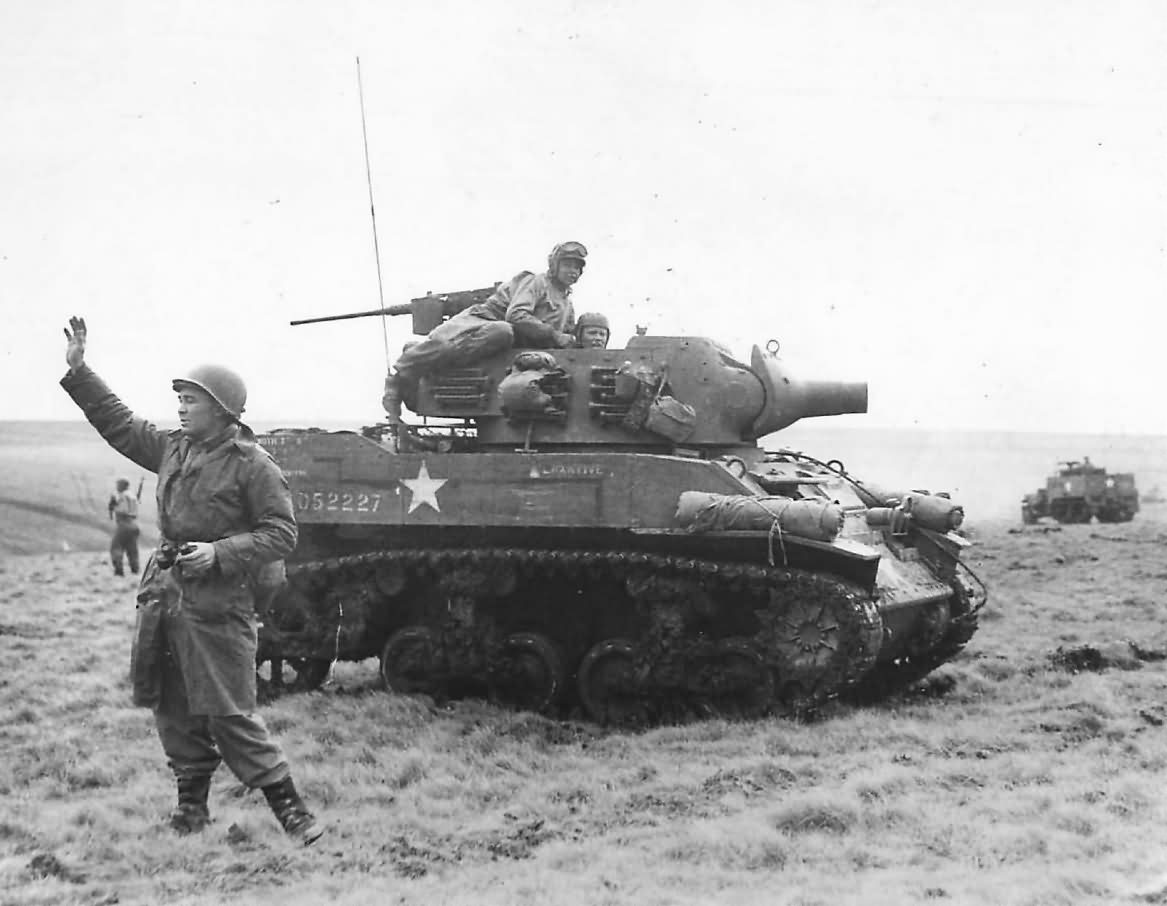 US Howitzer Motor Carriage M8 Scott Laxative England 1944