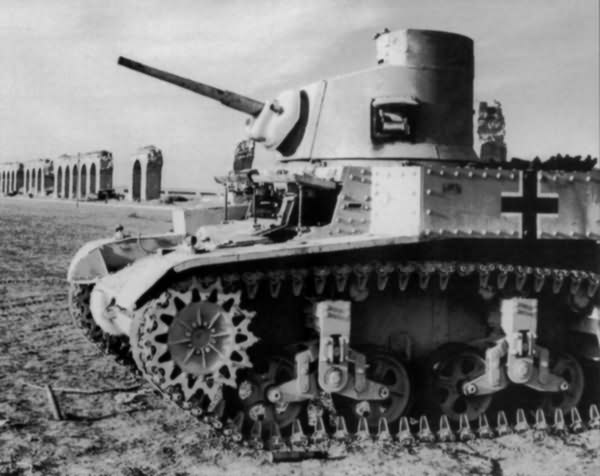German M3 Stuart tank Africa