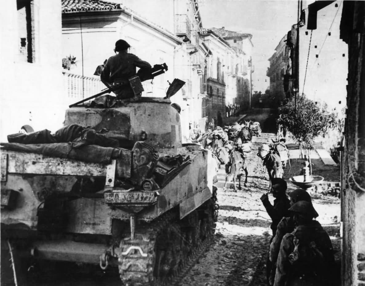 8th Army British M4 ShermanTank Torino Di Sangro 1944