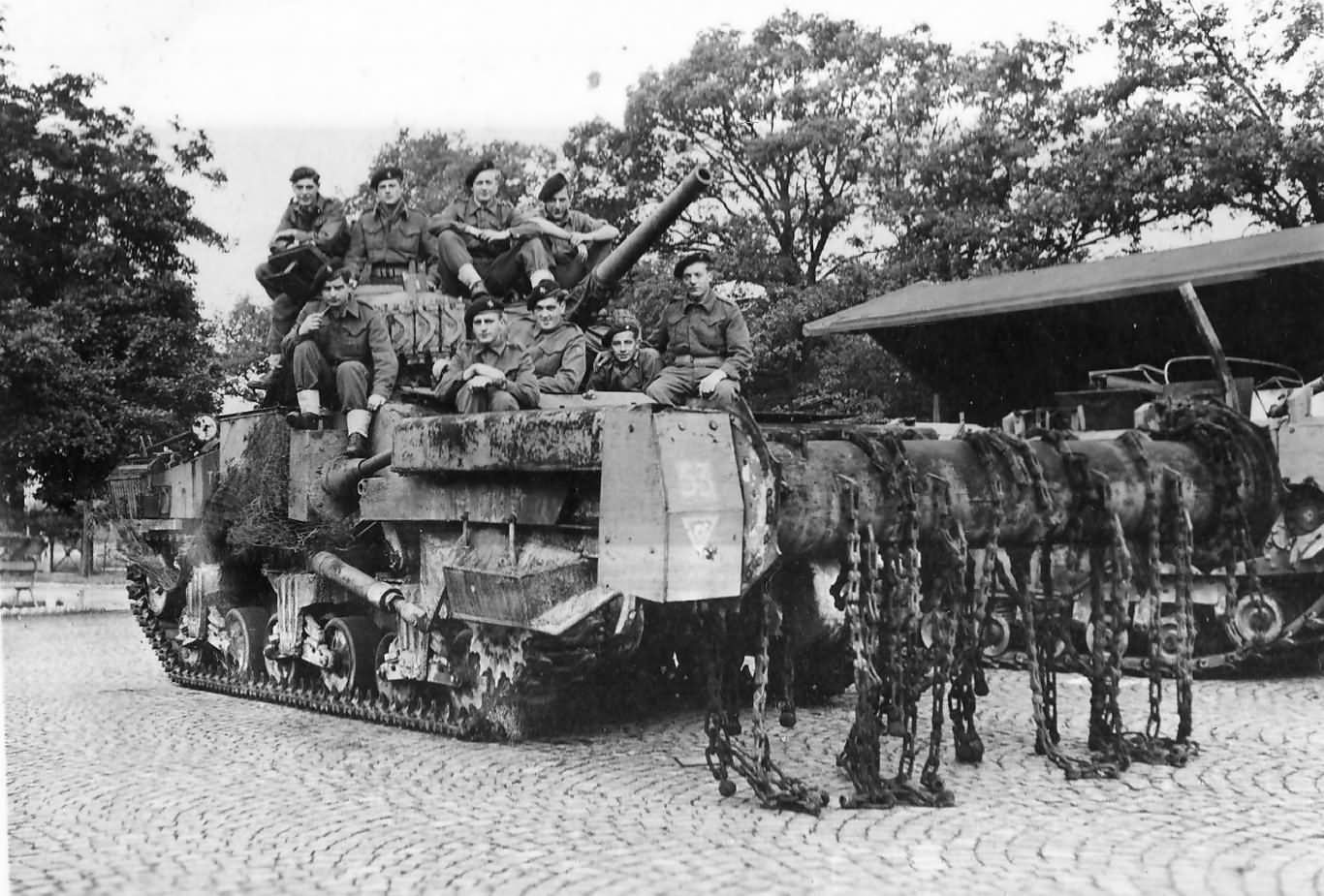 British M4 Sherman Crab Tank With Mine Flail | World War Photos