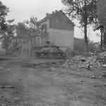 3rd Armored Division M4 Sherman and T2 Grant Recovery Vehicle Stolberg Germany 1945
