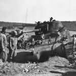 3rd Infantry Division, 756th Tank Bn M4 Sherman Knocked Out Vesovi France