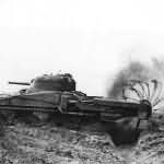 British M4 Sherman Crab Flail Tank Explodes Mines in Normandy 1944