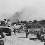 M4 Sherman tank Matain River bridge 30 January 1945 Battle of Luzon Philippines