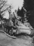 knocked out M4 Sherman Battle of France1944