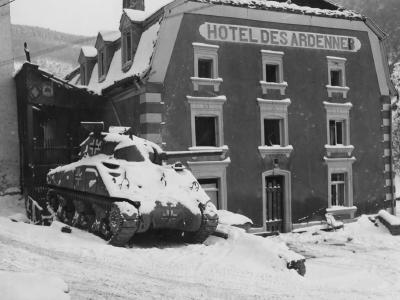 Beautepanzer M4 Sherman tank Battle of the Bulge Luxembourg