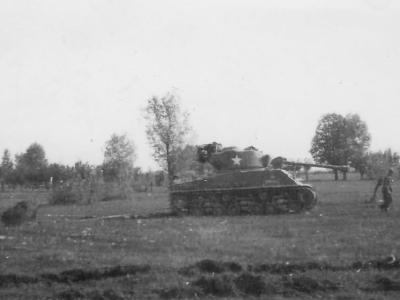M4 Sherman HVSS Of 752nd Tank Battalion In Field Italy