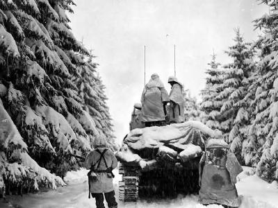 M4 Sherman in Snow Battle of Bulge