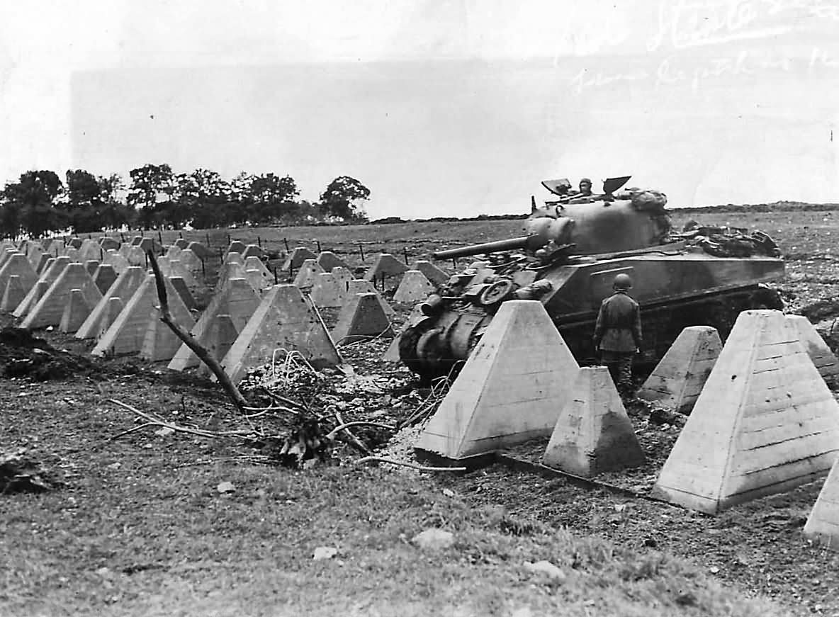 M4 Sherman of the 3rd Armored Division Crossing Dragons Teeth of Siegfried Line September 1944 Roeten