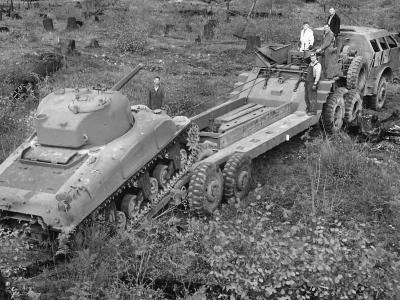 M4 Sherman tank and M26 Dragon Wagon Tank Recovery Unit