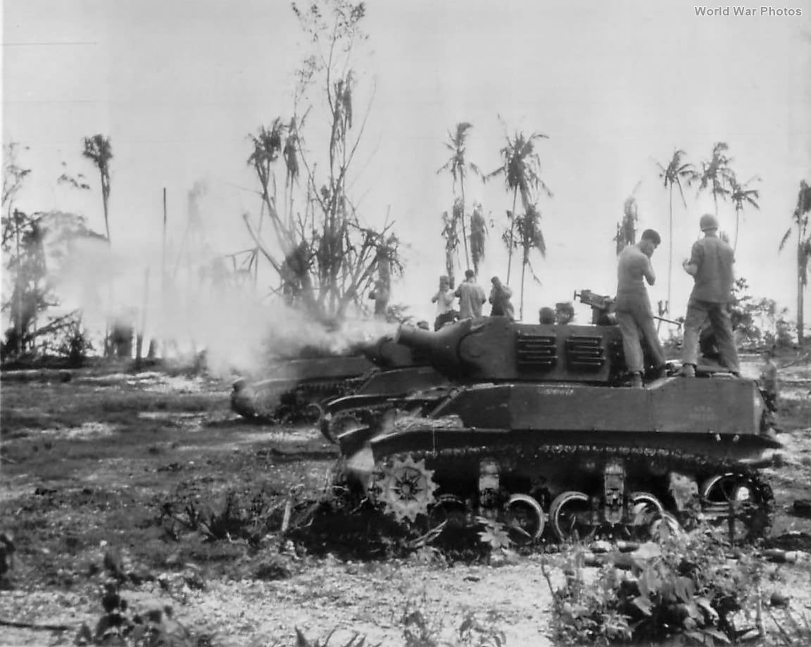 M8 Scott in action Biak 1944