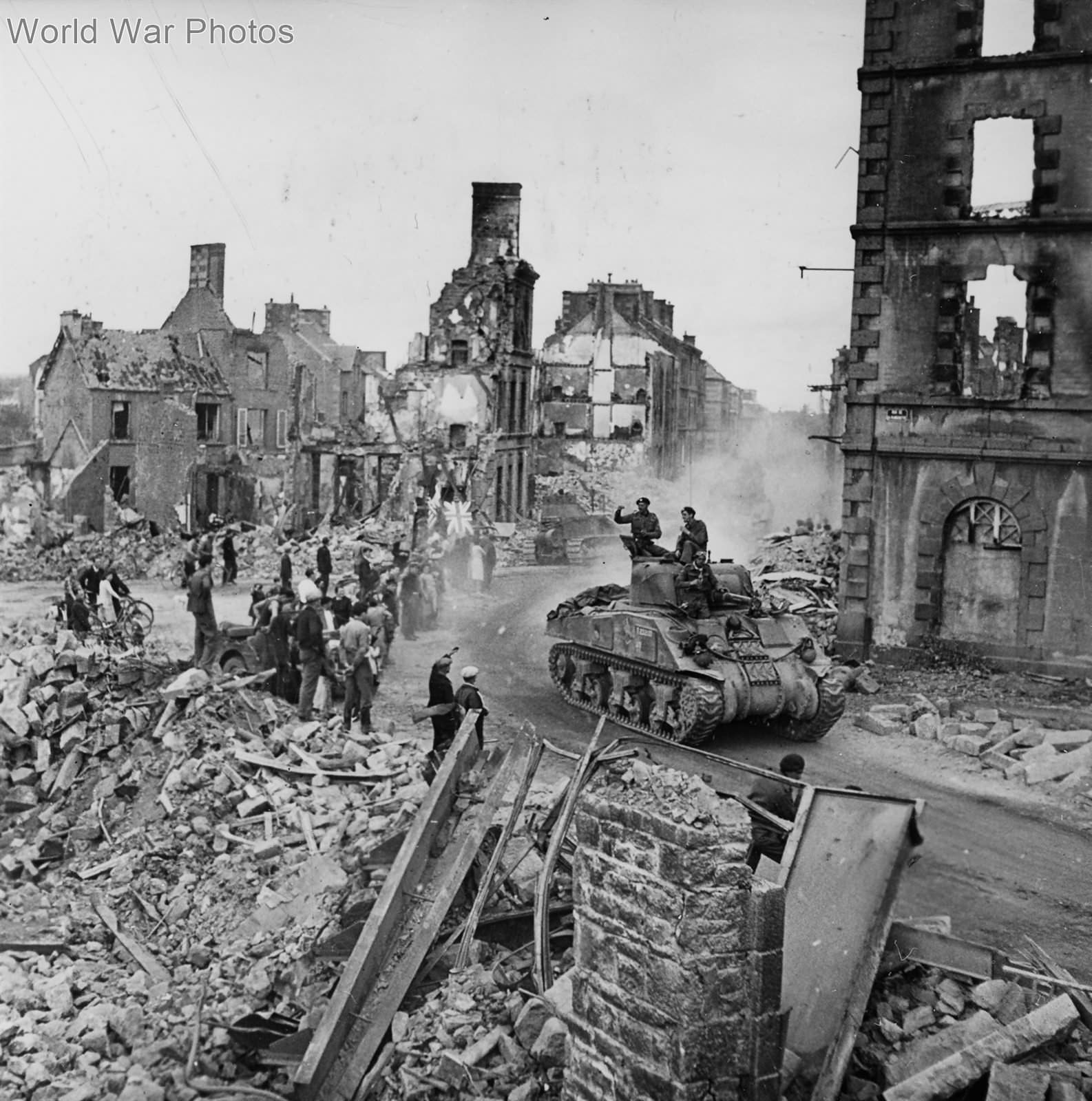 British M4 during the Battle of Falaise 8 August 1944 World War Photos