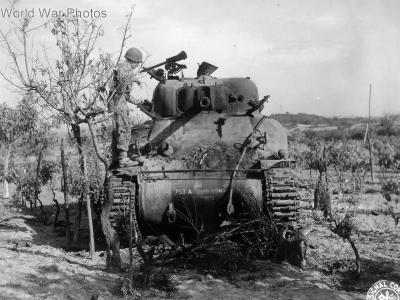 Knocked out M4A1 Sherman