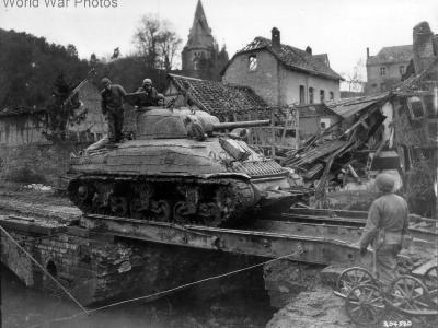 M4A1 Rhinoceros of the 741st Tank Battalion Germany 9 March 1945