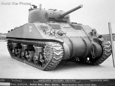 M4A4 Sherman front vew