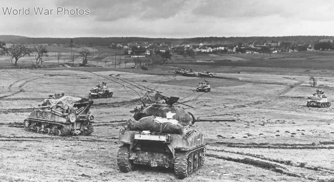 M4 and M32 of the 702nd Tank Battalion 8 March 1945 Germany