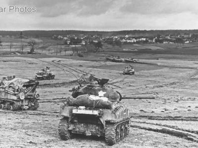 M4 and M32 of the 702nd Tank Battalion 8 March 1945 Germany