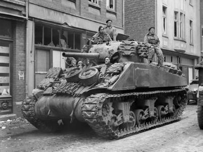 British Sherman of the 8th Armoured Brigade Kevelaer 4 March 1945