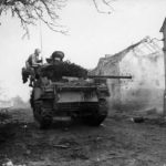 M4A3 in action, Gurzenich 17 December 1944