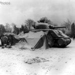 M4 (105) in Eupen, Belgium 25 December 1944