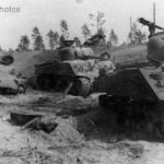 Destroyed Russian Shermans