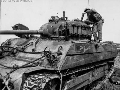 Field modified Marine M4A3 named Davy Jones