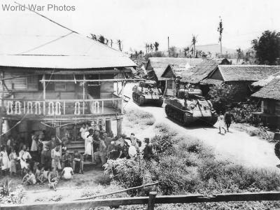 M4 Sherman tanks of 1st Cavalry Division, Tacloban Leyte