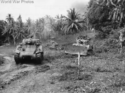 M4A2 tanks of the 4th Marines Tank Company
