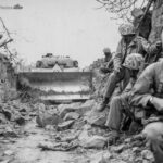 Marine Squad with M4 Sherman Dozer Iwo Jima