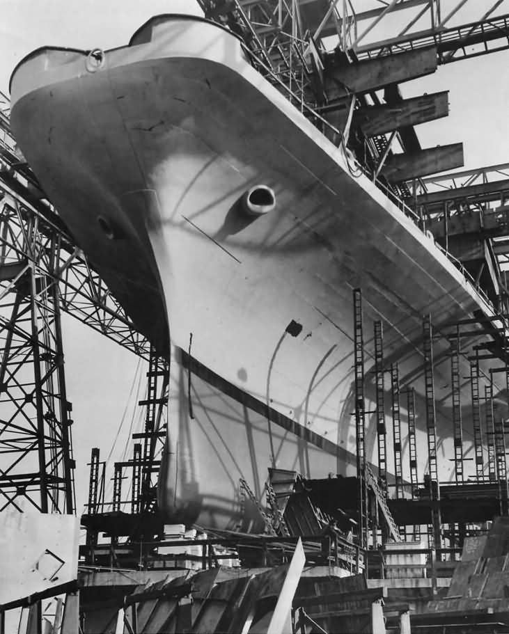 Aircraft Carrier USS Shangri-La CV-38 Ready for Launch February 1944