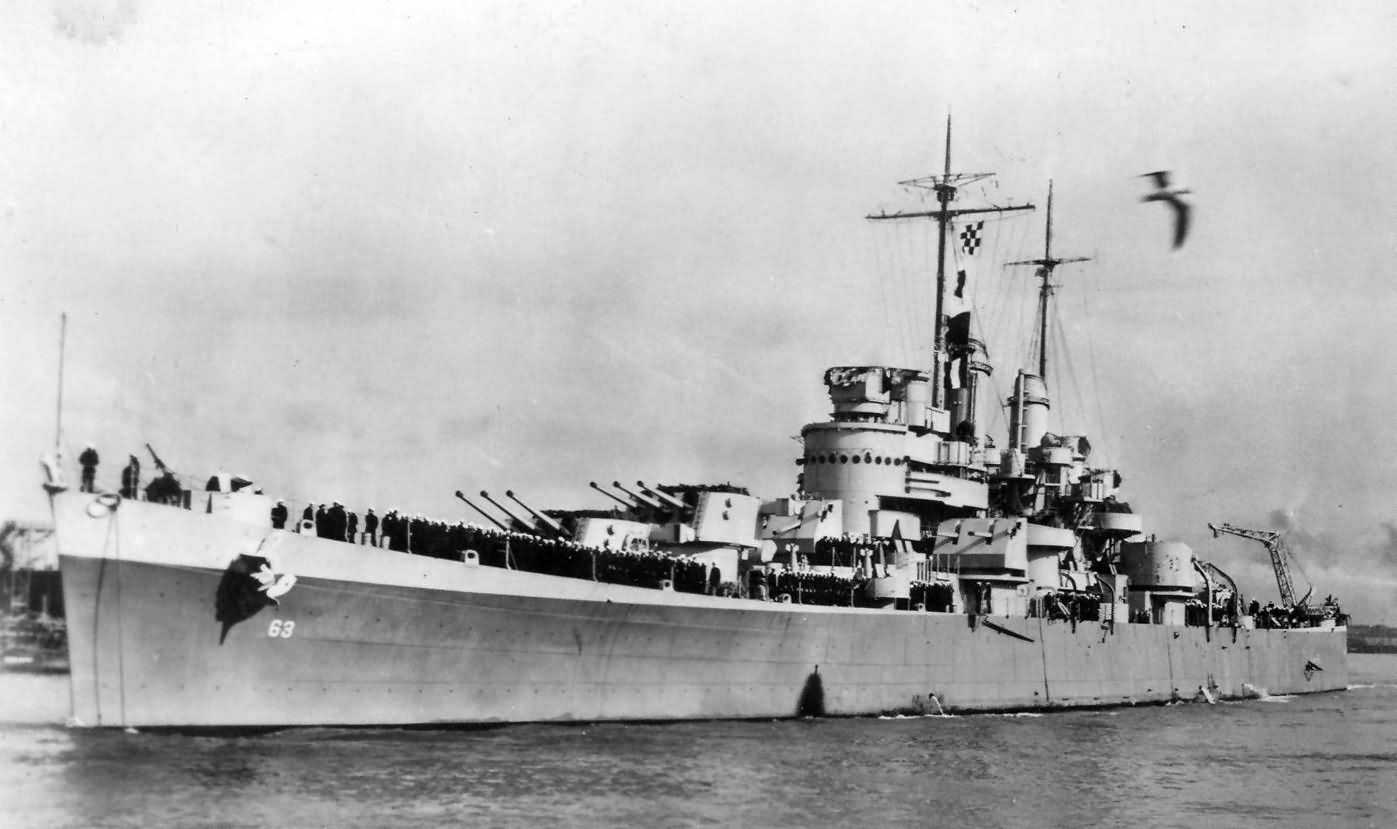 USS Mobile (CL-63) US Navy Light Cruiser