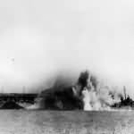 Destroyer USS Halsey Powell DD-686 Hit By Japanese Kamikaze Plane Off Kyushu