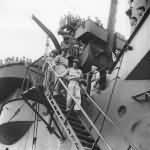General MacArthur aboard USS Nashville CL-43 for Philippine Invasion