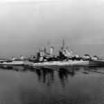 Light cruiser USS Duluth CL-87 in camouflage
