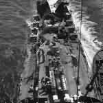 USS MENGES DE-320 after Hit by German Torpedo from U-boat U-371