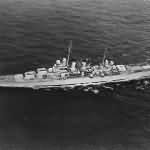 heavy cruiser USS Wichita CA-45 aerial view