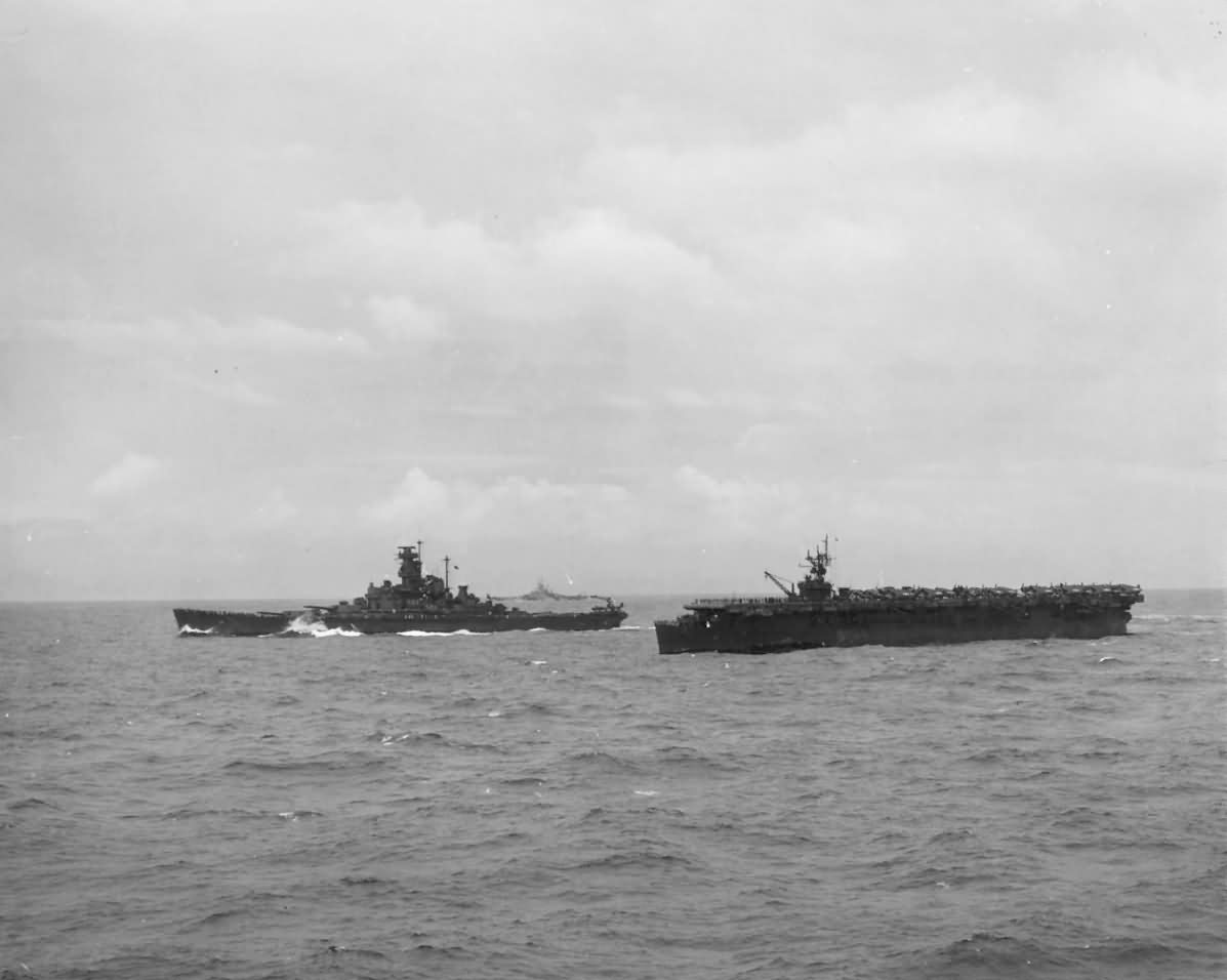Battleships USS Alabama USS North Carolina and light aircraft carrier USS Cowpens