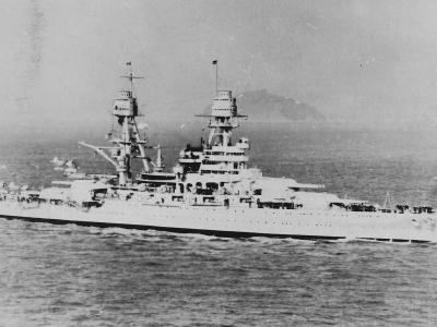 Starboard view of Battleship USS Arizona BB-39 pre-war