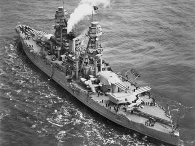 USS Arizona with President Hoover returns from the West-Indies