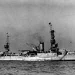 dreadnought USS Arkansas underway, 1920s