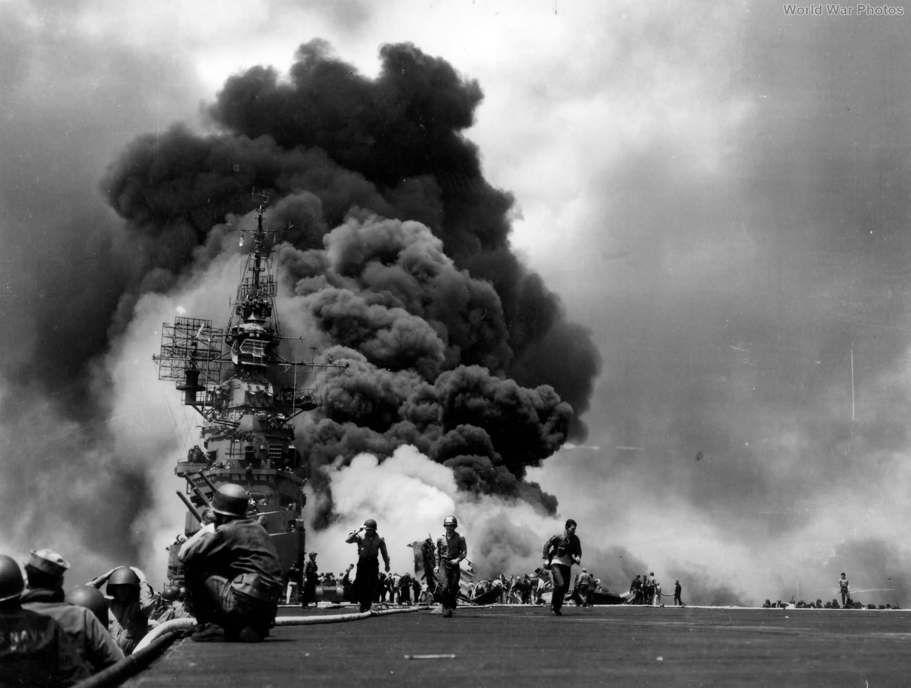 Fire onboard USS Bunker Hill