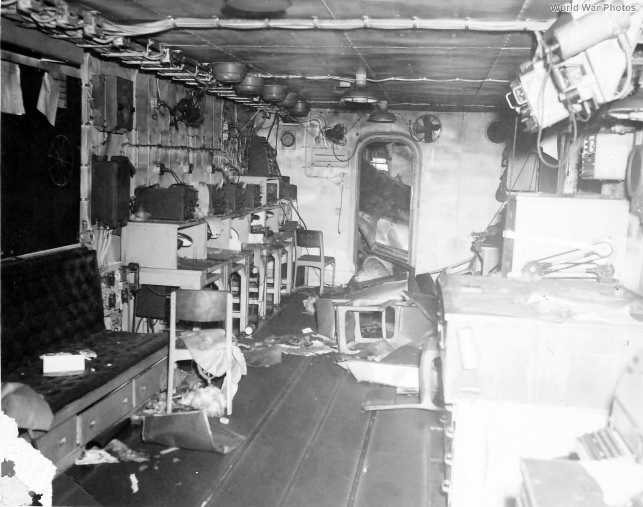 USS Bunker Hill internal damage