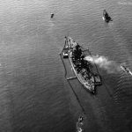 USS Colorado exposed anti-torpedo nets