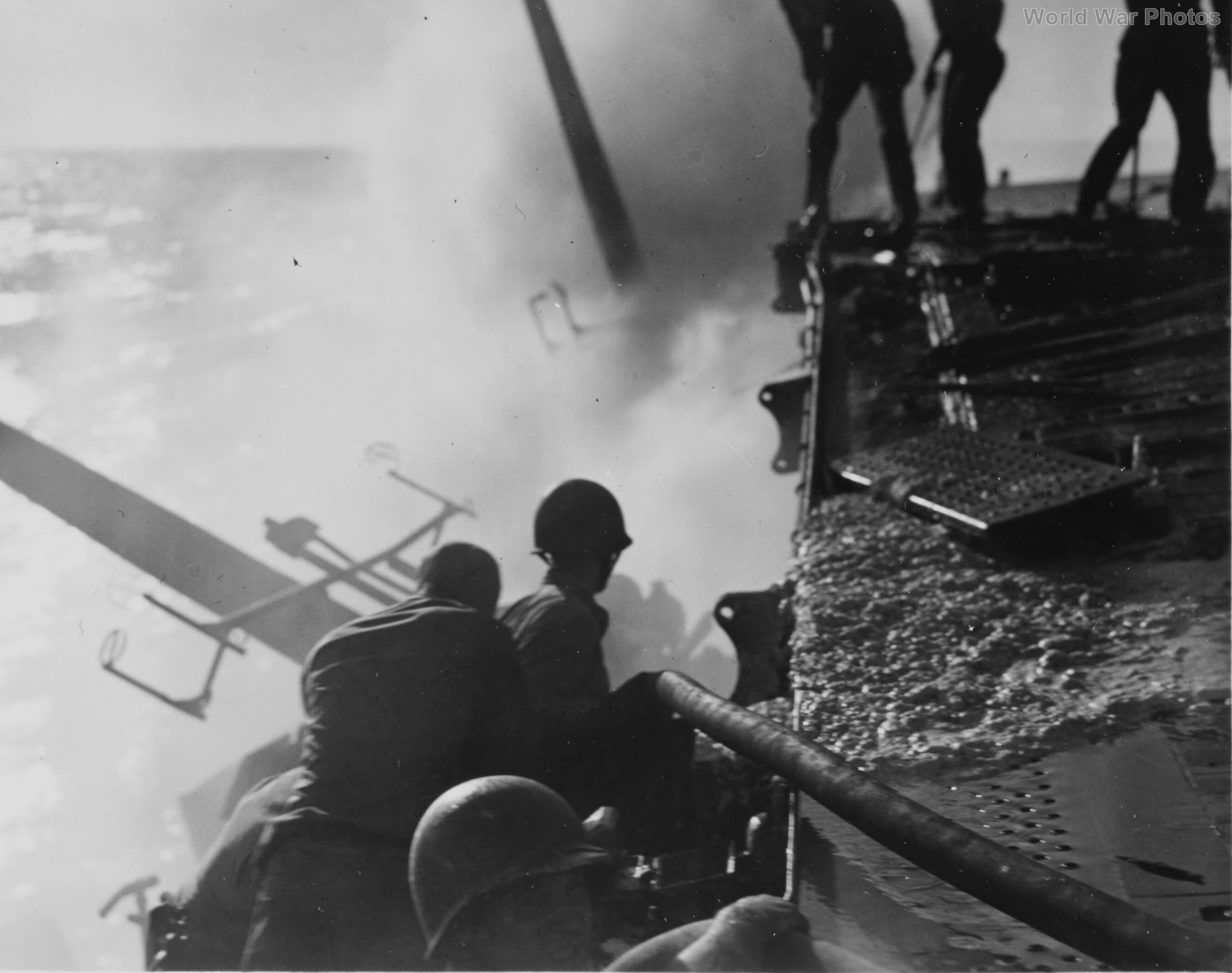 USS Enterprise hit by bomb