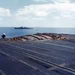 USS Enterprise damaged in the Battle of Solomon Islands