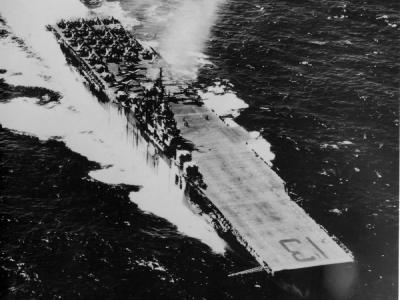 USS Franklin underway
