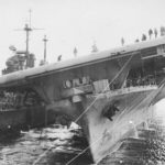 USS Santa Fe CL-60 helps USS Franklin CV-13 near Japan