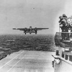 B-25 Mitchell Takes Off from USS Hornet for Doolittle Raid 1942
