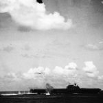Hornet under attack during the Battle of the Santa Cruz Islands 2